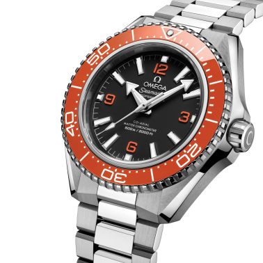 Omega Seamaster Planet Ocean 600m orange bezel black dial steel bracelet 42 mm