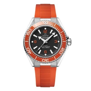 Omega Seamaster Planet Ocean 600m orange bezel black dial orange rubber strap 42 mm