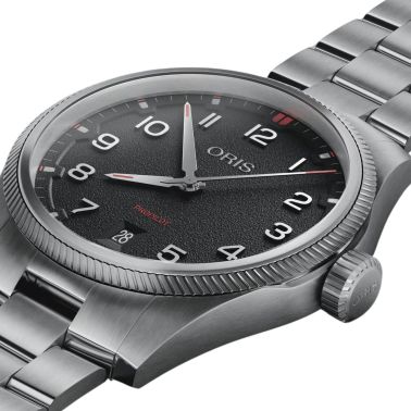 Montre Oris Aviation Propilot Date automatique cadran noir bracelet acier 41 mm