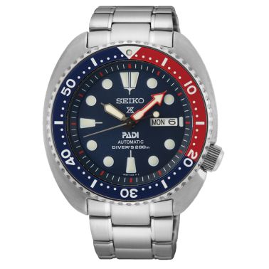 Montre Seiko Prospex Automatique Diver's PADI cadran bleu bracelet acier 45 mm