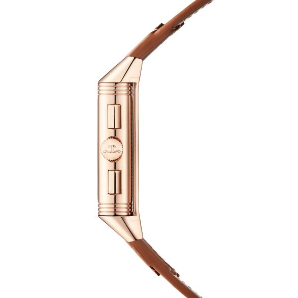 Jaeger-LeCoultre Reverso Tribute Chronograph Rose Gold mechanical gold-tone dial leather strap 49.4 × 29.9 mm