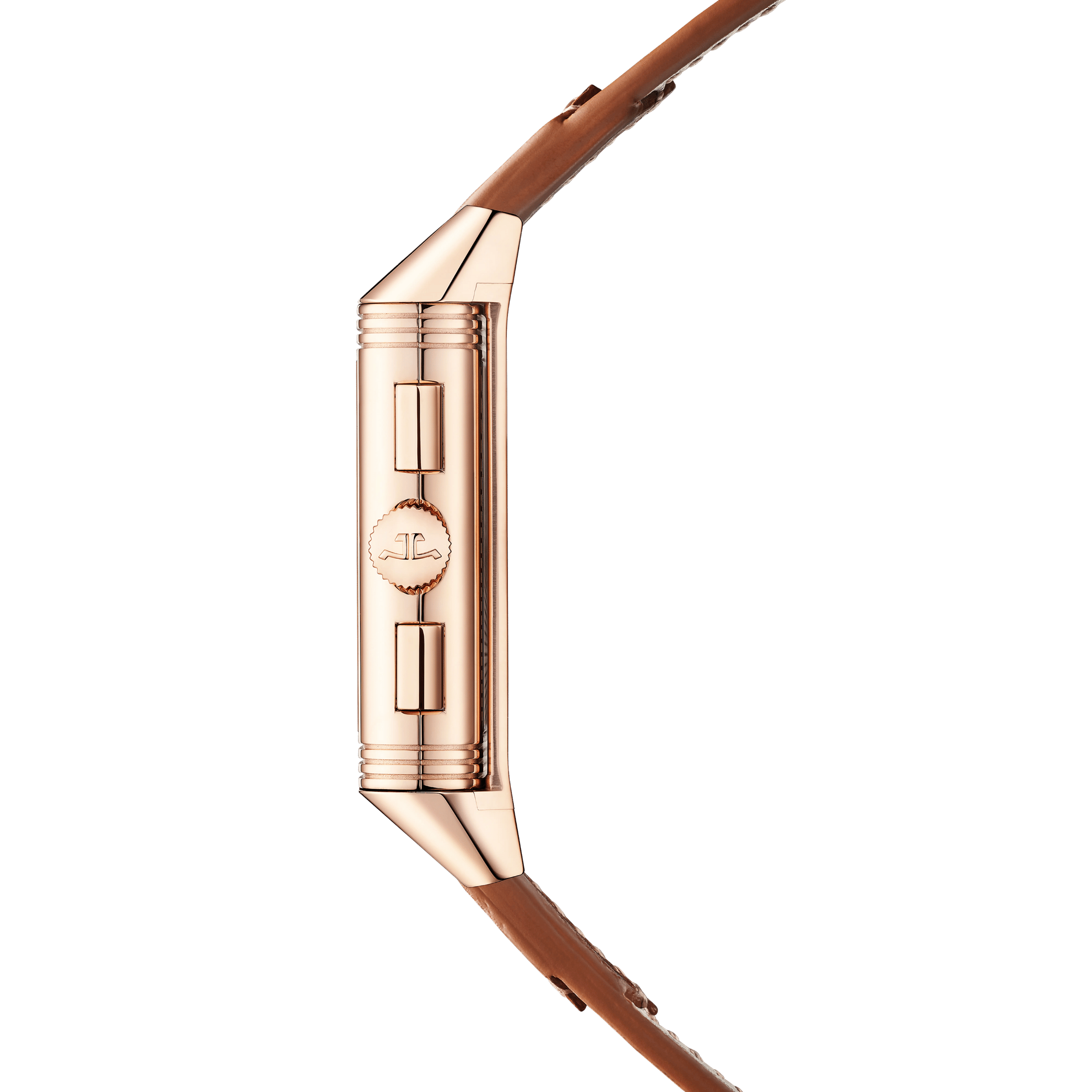 Jaeger-LeCoultre Reverso Tribute Chronograph Rose Gold mechanical gold-tone dial leather strap 49.4 × 29.9 mm
