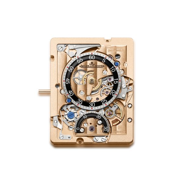 Jaeger-LeCoultre Reverso Tribute Chronograph Rose Gold mechanical gold-tone dial leather strap 49.4 × 29.9 mm