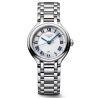 Montre Longines PrimaLuna quartz cadran argenté bracelet acier 30 mm