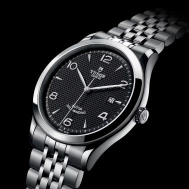 Tudor 1926 automatic watch with black dial and 41 mm steel bracelet