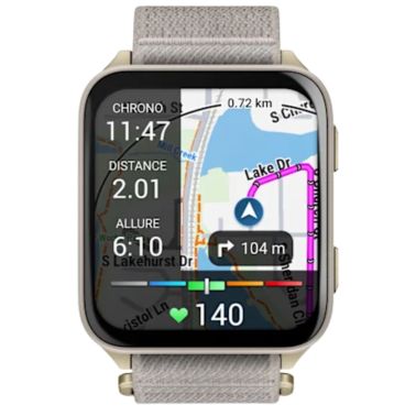 Garmin Venu X1 AMOLED watch with ComfortFit Linen strap, 41 x 46 mm