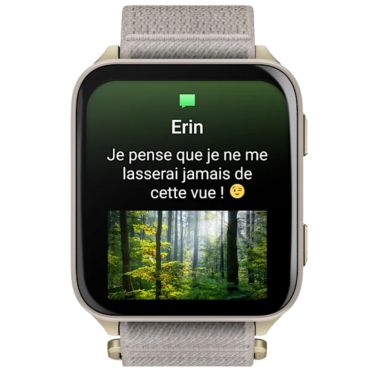 Garmin Venu X1 AMOLED watch with ComfortFit Linen strap, 41 x 46 mm