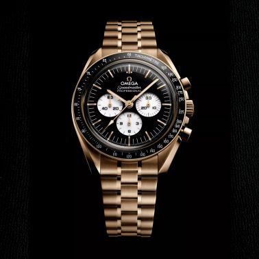 Montre Omega Speedmaster Moonwatch Professional Or Moonshine "Black & White" cadran "Reverse Panda" bracelet or 42 mm