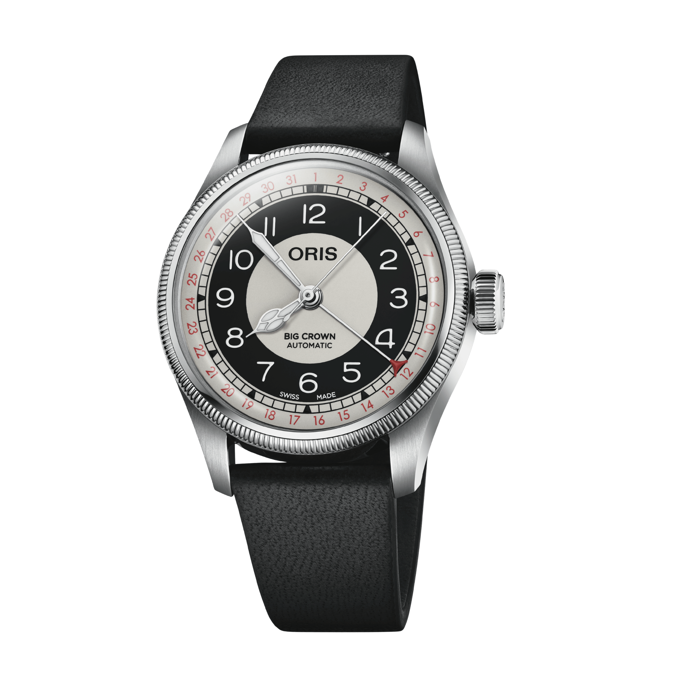 Oris Big Crown Pointer Date “Bullseye” automatic leather strap 38 mm