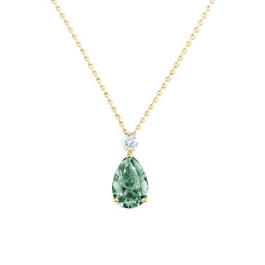 Lepage Jacques necklace in yellow gold and green sapphire