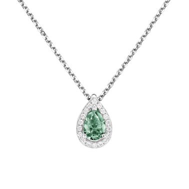 Lepage Marceau necklace in white gold and green sapphire