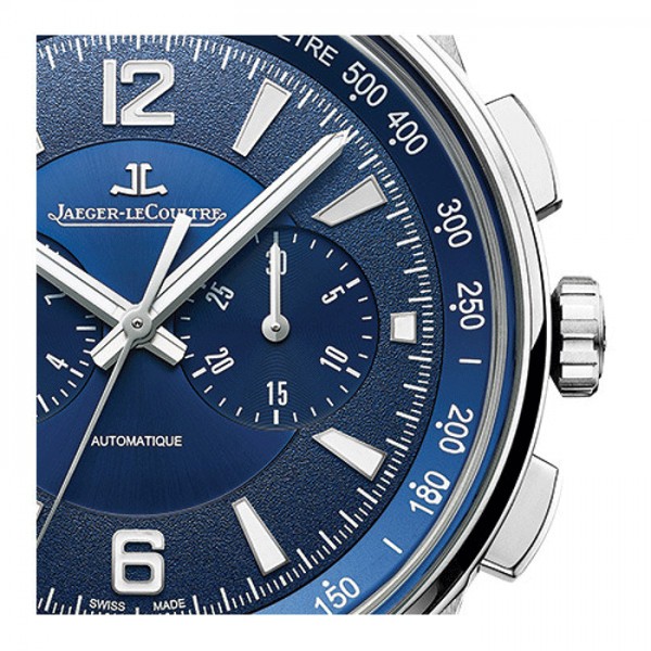 Montre Jaeger-LeCoultre Polaris Chronograph automatique cadran bleu bracelet acier 42 mm