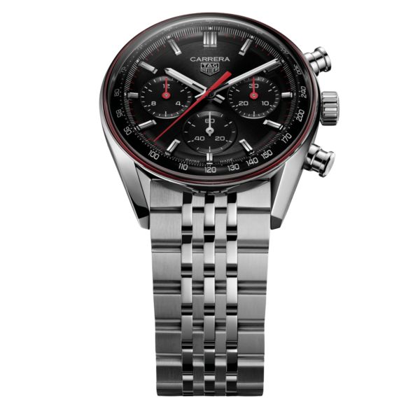 TAG Heuer Carrera Chronograph "Glassbox" automatic black dial steel bracelet 41 mm