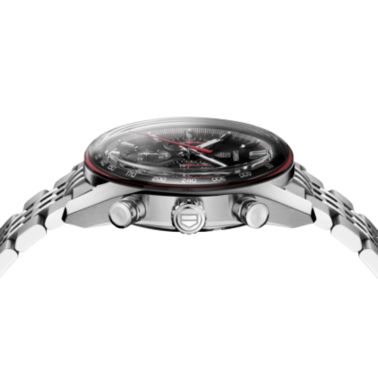 TAG Heuer Carrera Chronograph "Glassbox" automatic black dial steel bracelet 41 mm