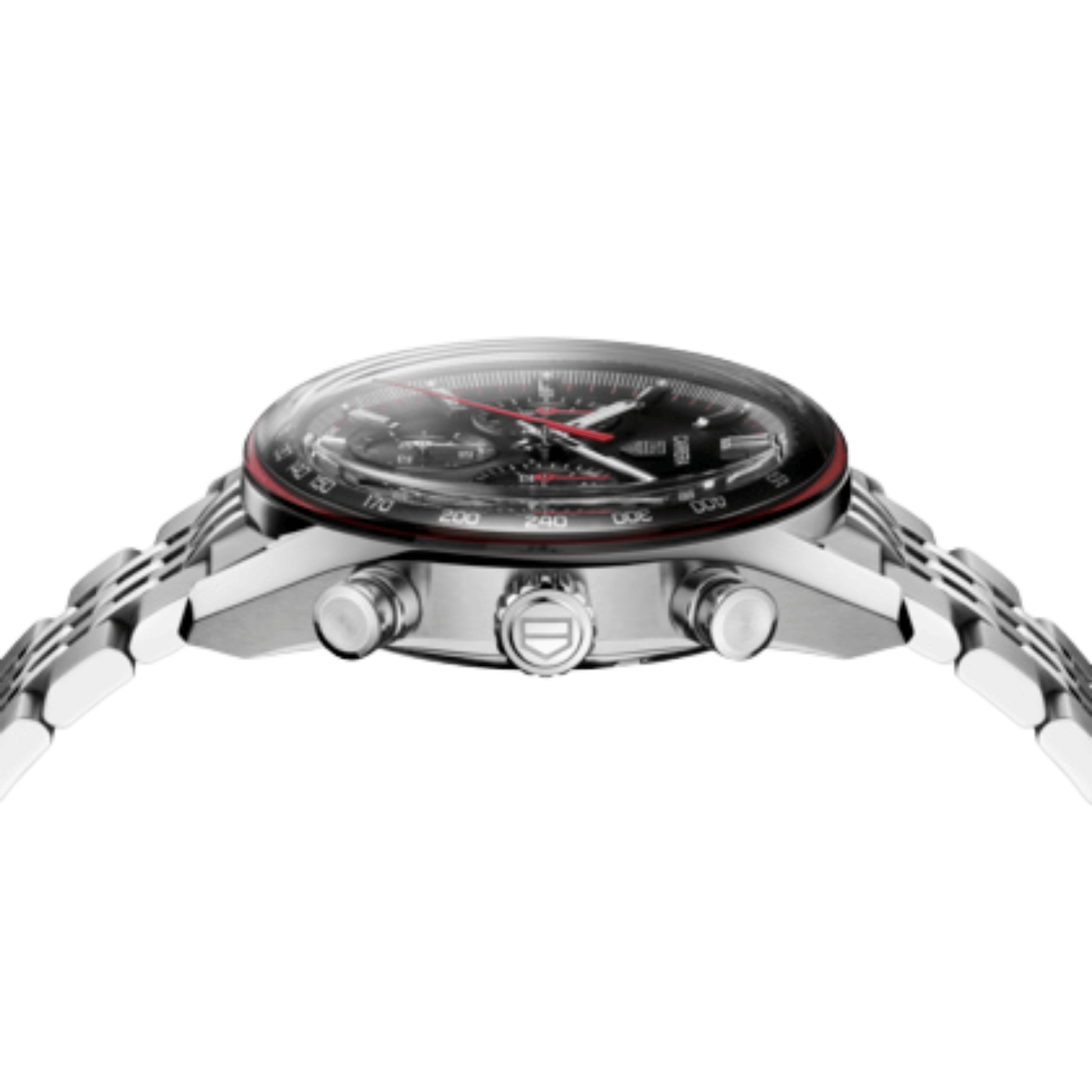 TAG Heuer Carrera Chronograph "Glassbox" automatic black dial steel bracelet 41 mm