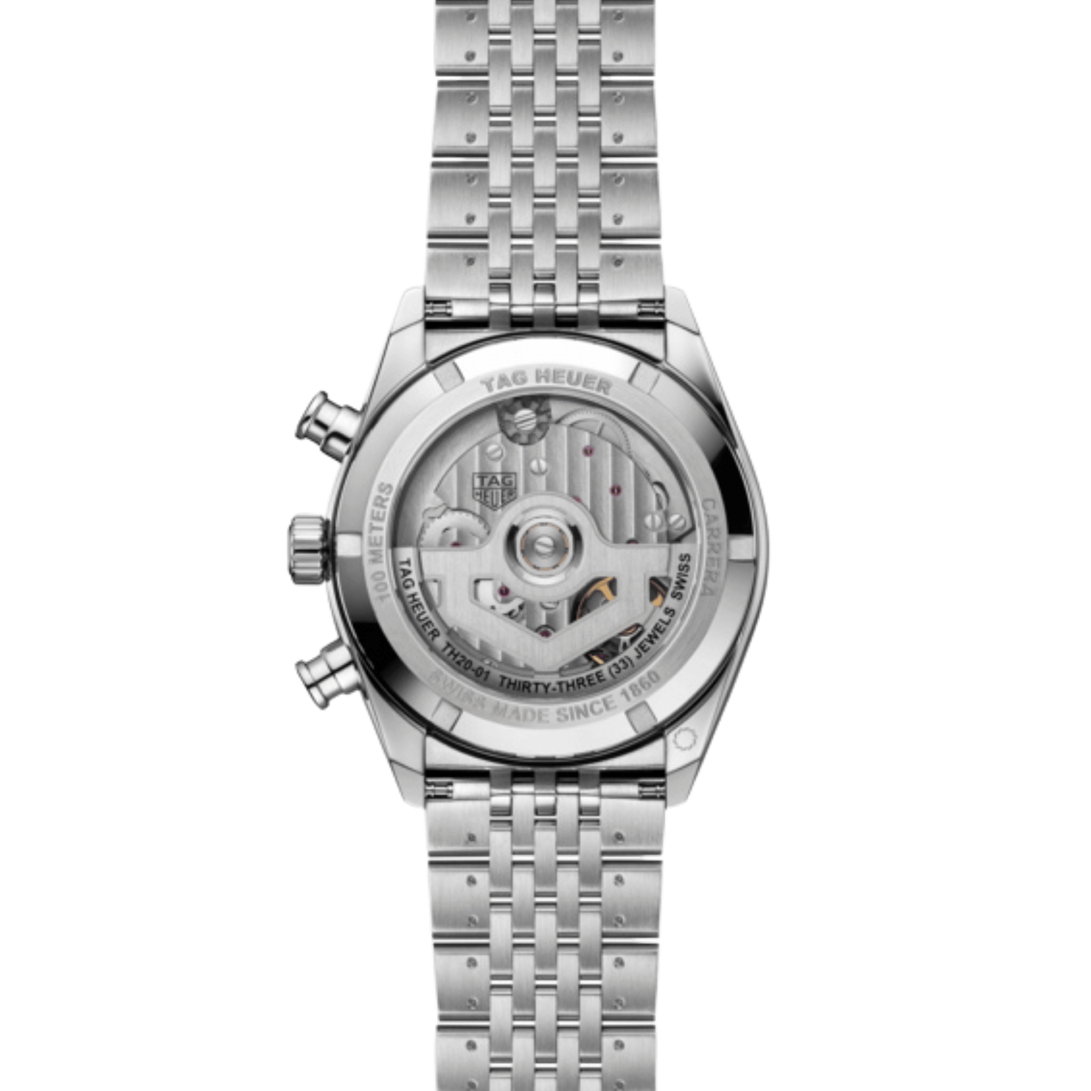 TAG Heuer Carrera Chronograph "Glassbox" automatic black dial steel bracelet 41 mm