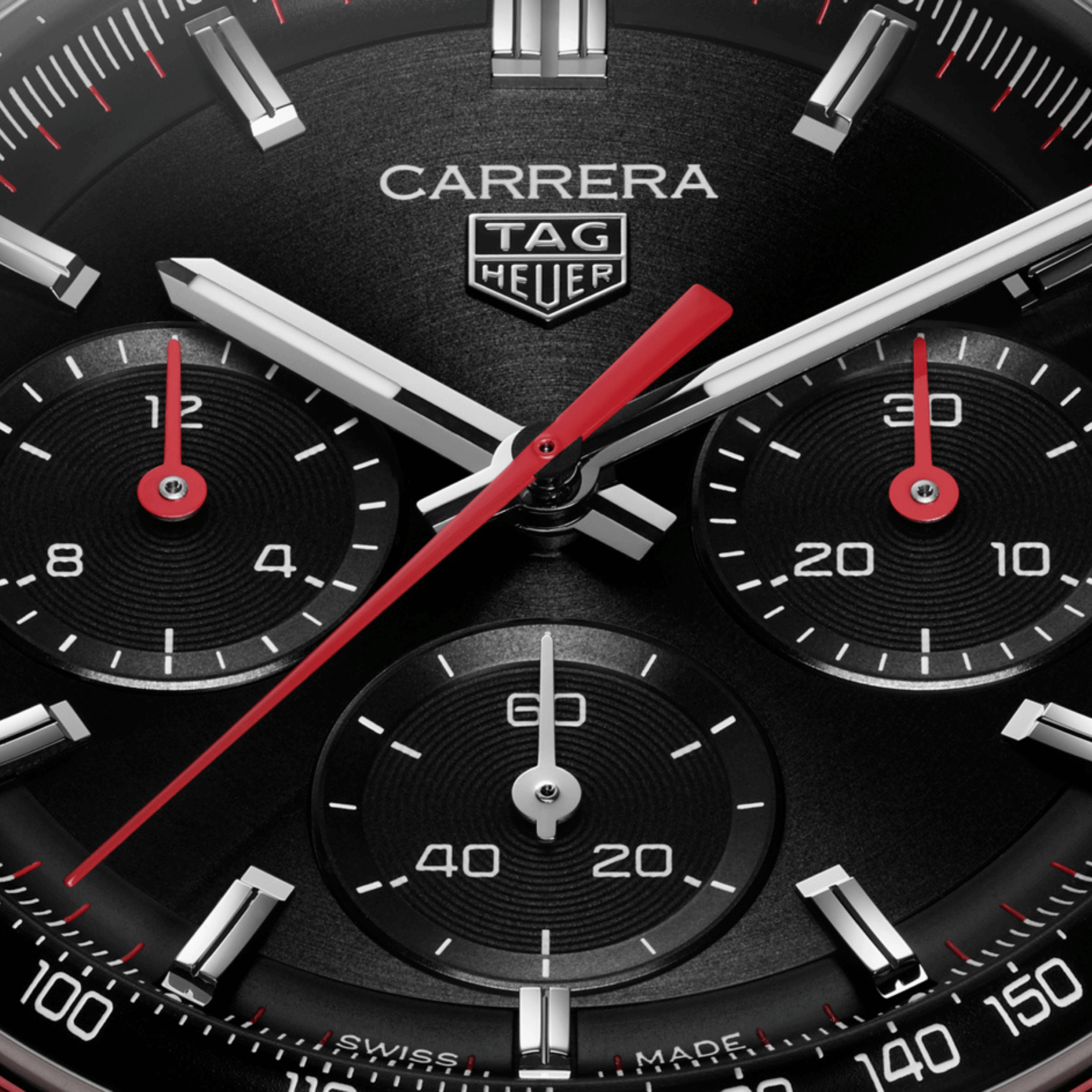TAG Heuer Carrera Chronograph "Glassbox" automatic black dial steel bracelet 41 mm