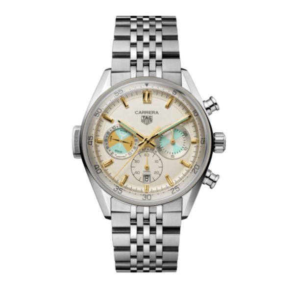 Montre TAG Heuer Carrera Seafarer automatique cadran opalin champagne bracelet acier 42 mm