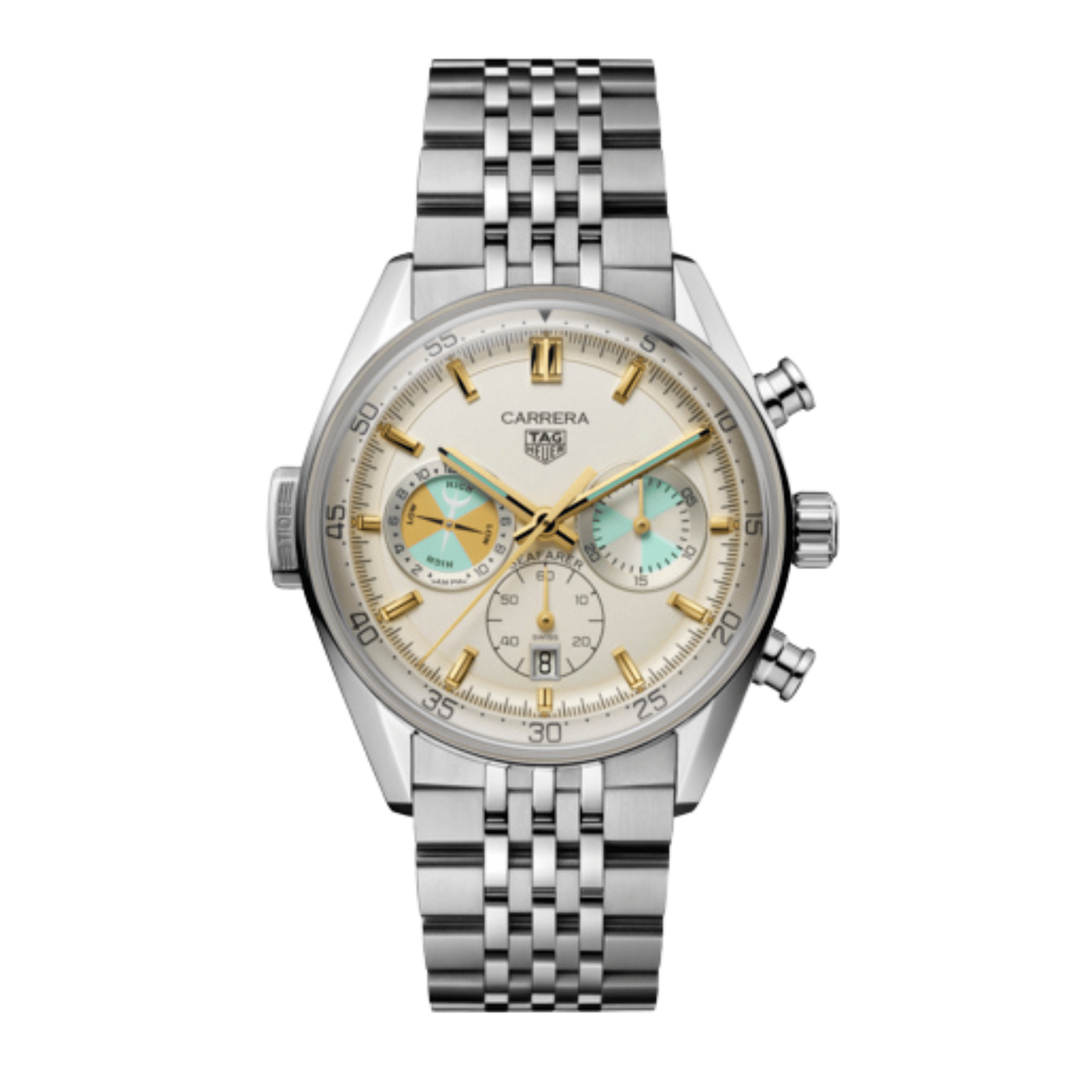 TAG Heuer Carrera Seafarer automatic champagne opaline dial steel bracelet 42 mm