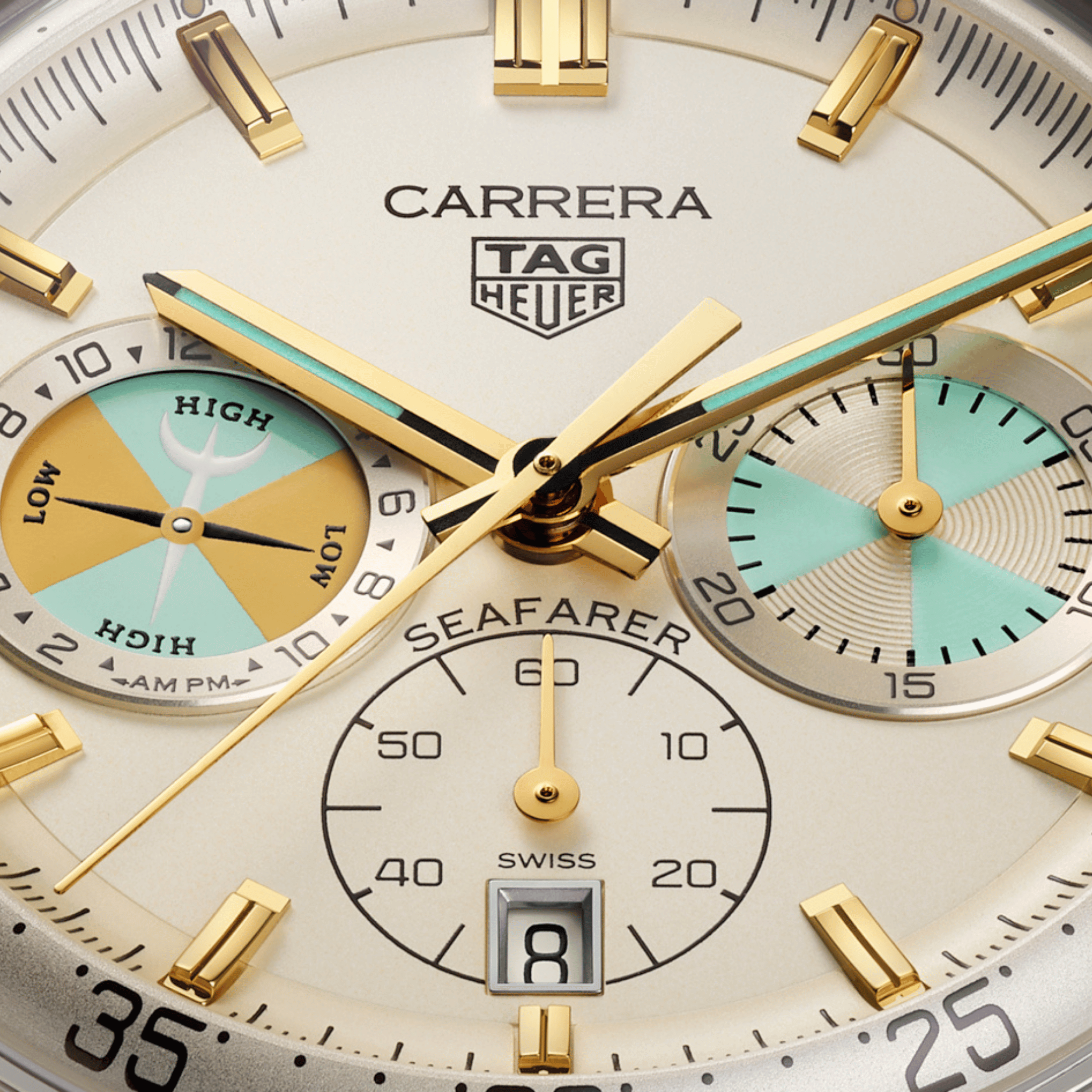 TAG Heuer Carrera Seafarer automatic champagne opaline dial steel bracelet 42 mm