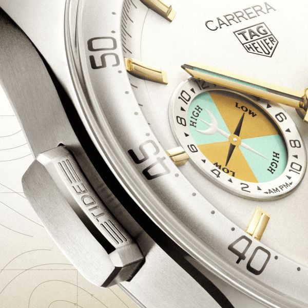 Montre TAG Heuer Carrera Seafarer automatique cadran opalin champagne bracelet acier 42 mm