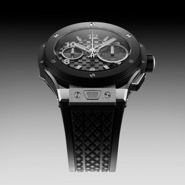 Hublot Big Bang Original Unico Titanium Ceramic automatic carbon dial rubber strap 43 mm