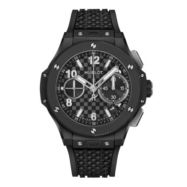 Hublot Big Bang Original Unico Black Magic automatic carbon dial rubber strap 43 mm