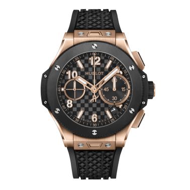 Hublot Big Bang Original Unico King Gold Ceramic automatic carbon dial rubber strap 43 mm