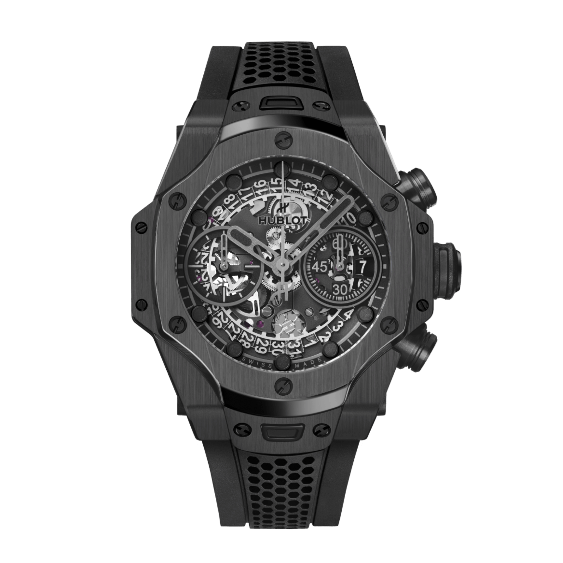 Hublot Big Bang Unico SR-A By Samuel Ross All Black automatic rubber strap 42 mm