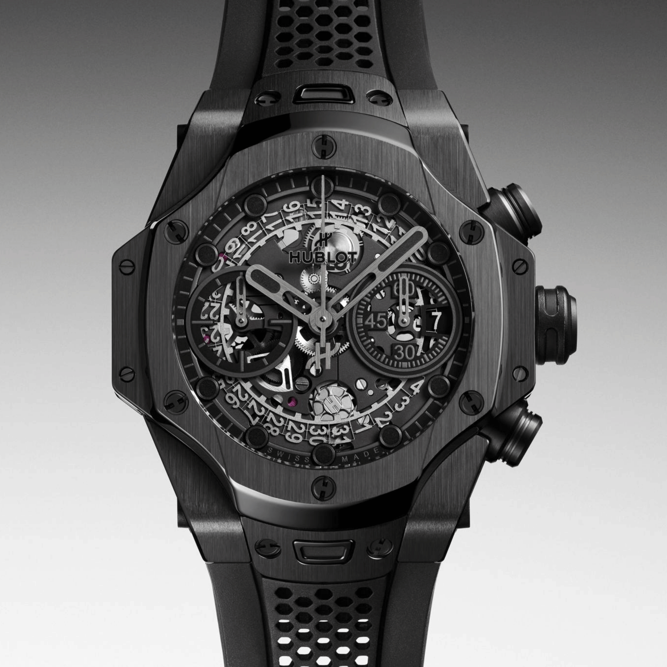 Hublot Big Bang Unico SR-A By Samuel Ross All Black automatic rubber strap 42 mm