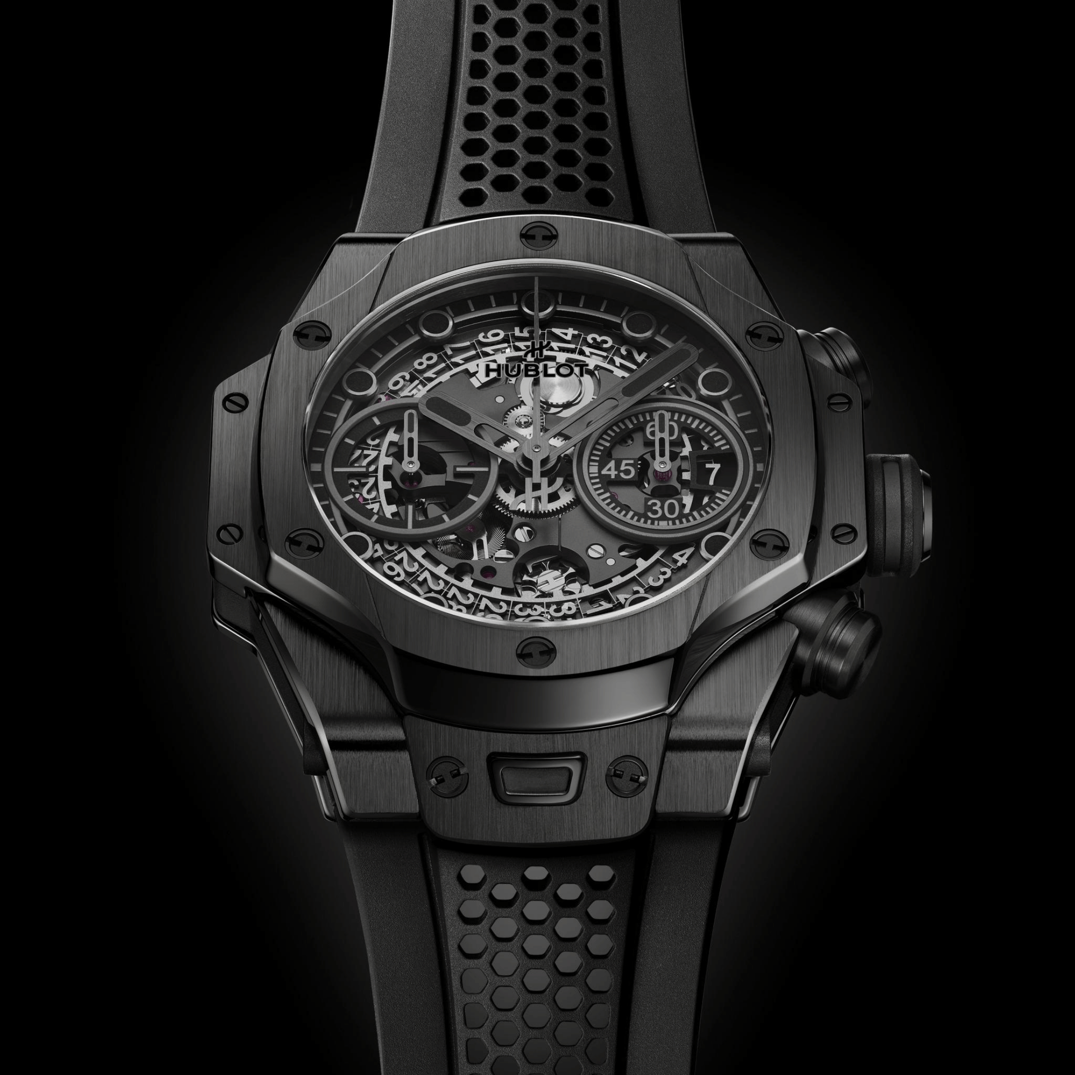 Hublot Big Bang Unico SR-A By Samuel Ross All Black automatic rubber strap 42 mm
