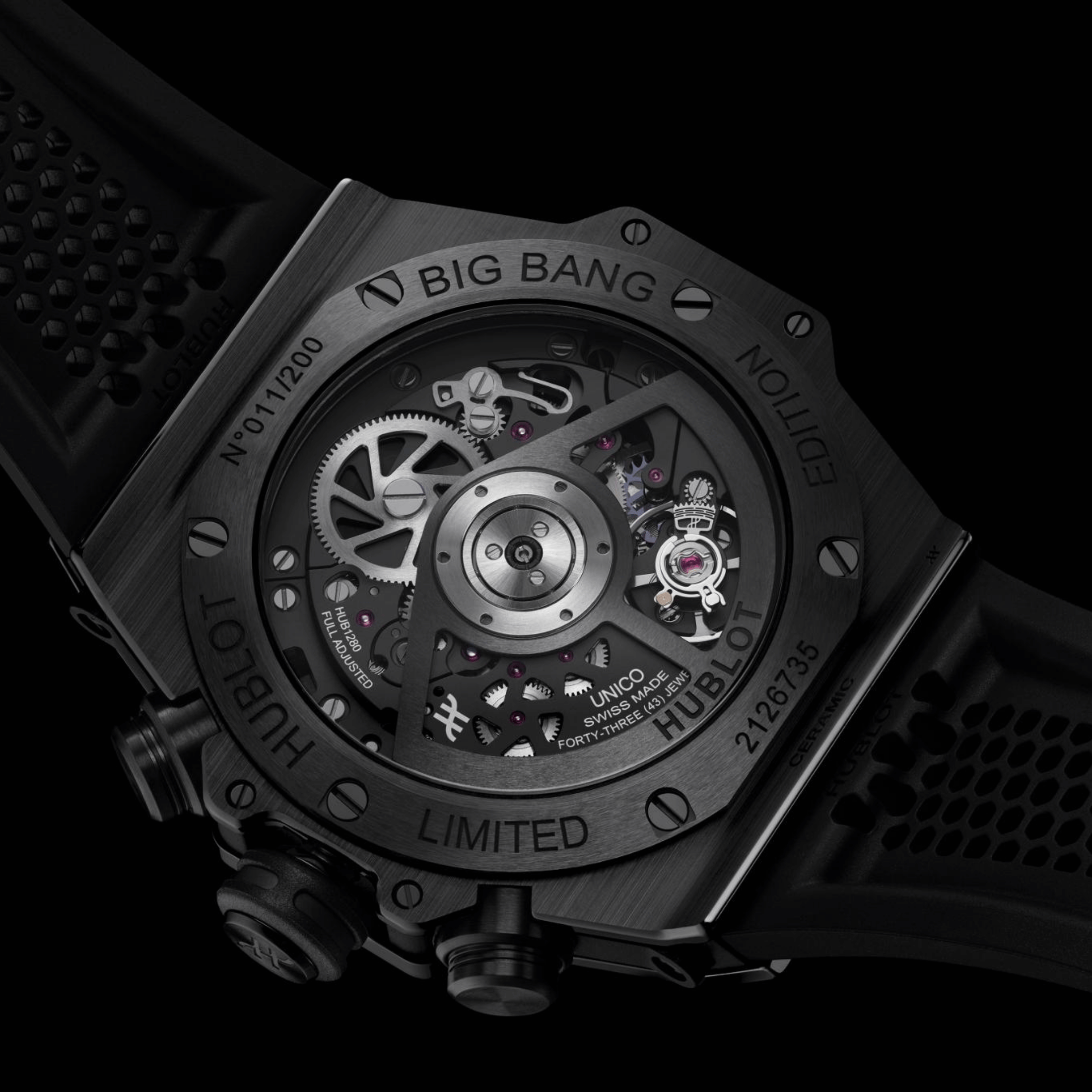 Hublot Big Bang Unico SR-A By Samuel Ross All Black automatic rubber strap 42 mm