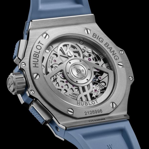Hublot Big Bang Original Unico Titanium Coal Blue automatic blue dial rubber strap 43 mm