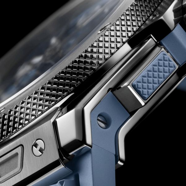 Hublot Big Bang Original Unico Titanium Coal Blue automatic blue dial rubber strap 43 mm