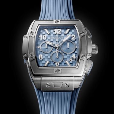 Montre Hublot Spirit of Big Bang Titanium Coal Blue automatique cadran bleu bracelet caoutchouc 42 mm