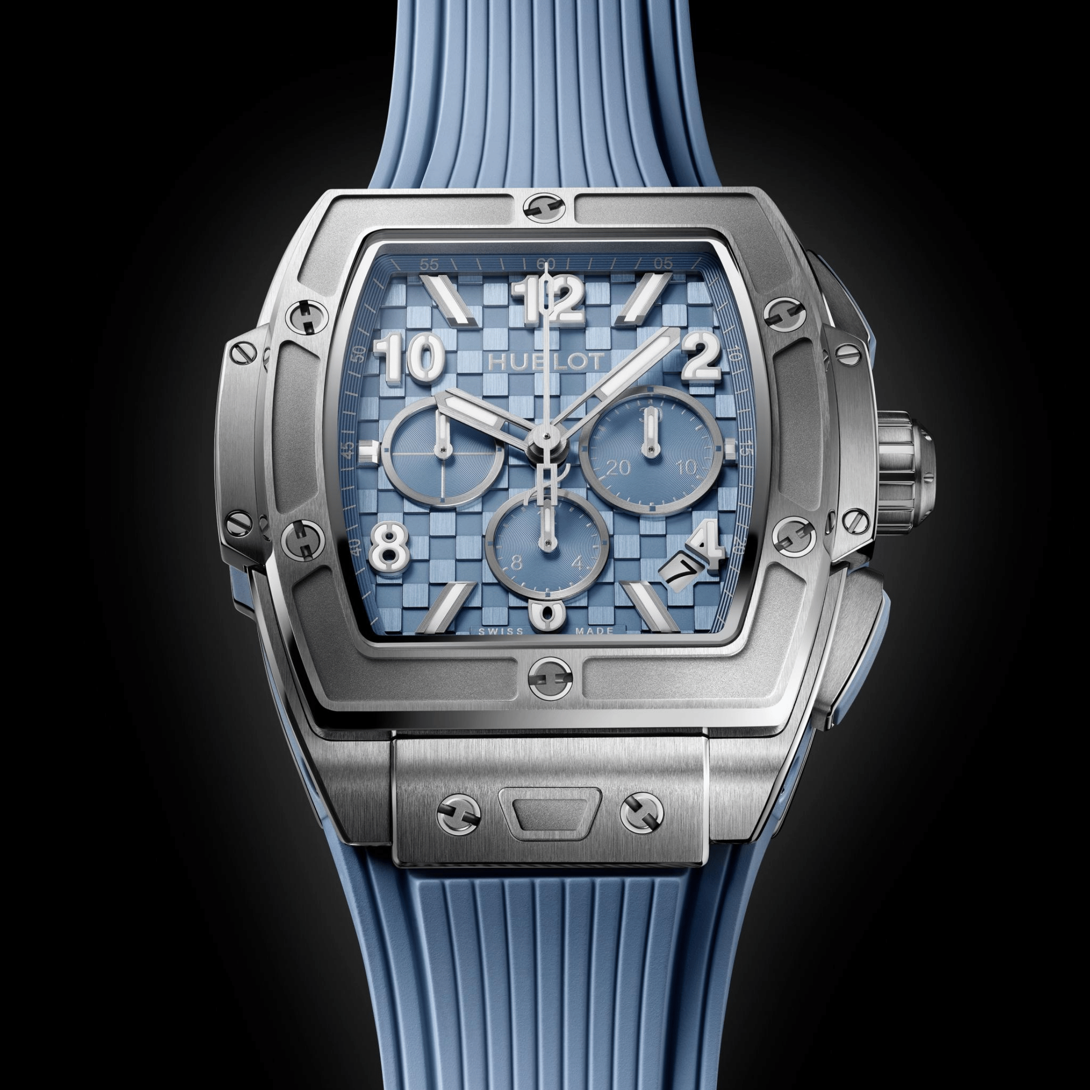 Hublot Spirit of Big Bang Titanium Coal Blue automatic blue dial rubber strap 42 mm