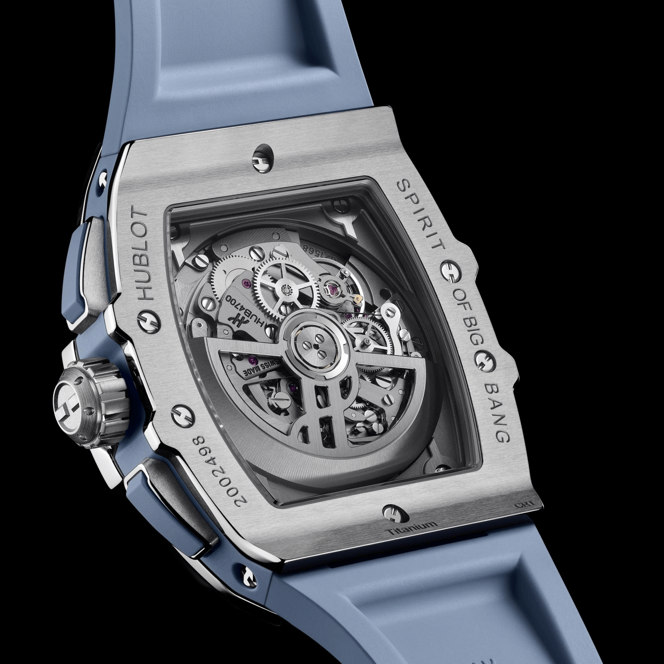 Hublot Spirit of Big Bang Titanium Coal Blue automatic blue dial rubber strap 42 mm