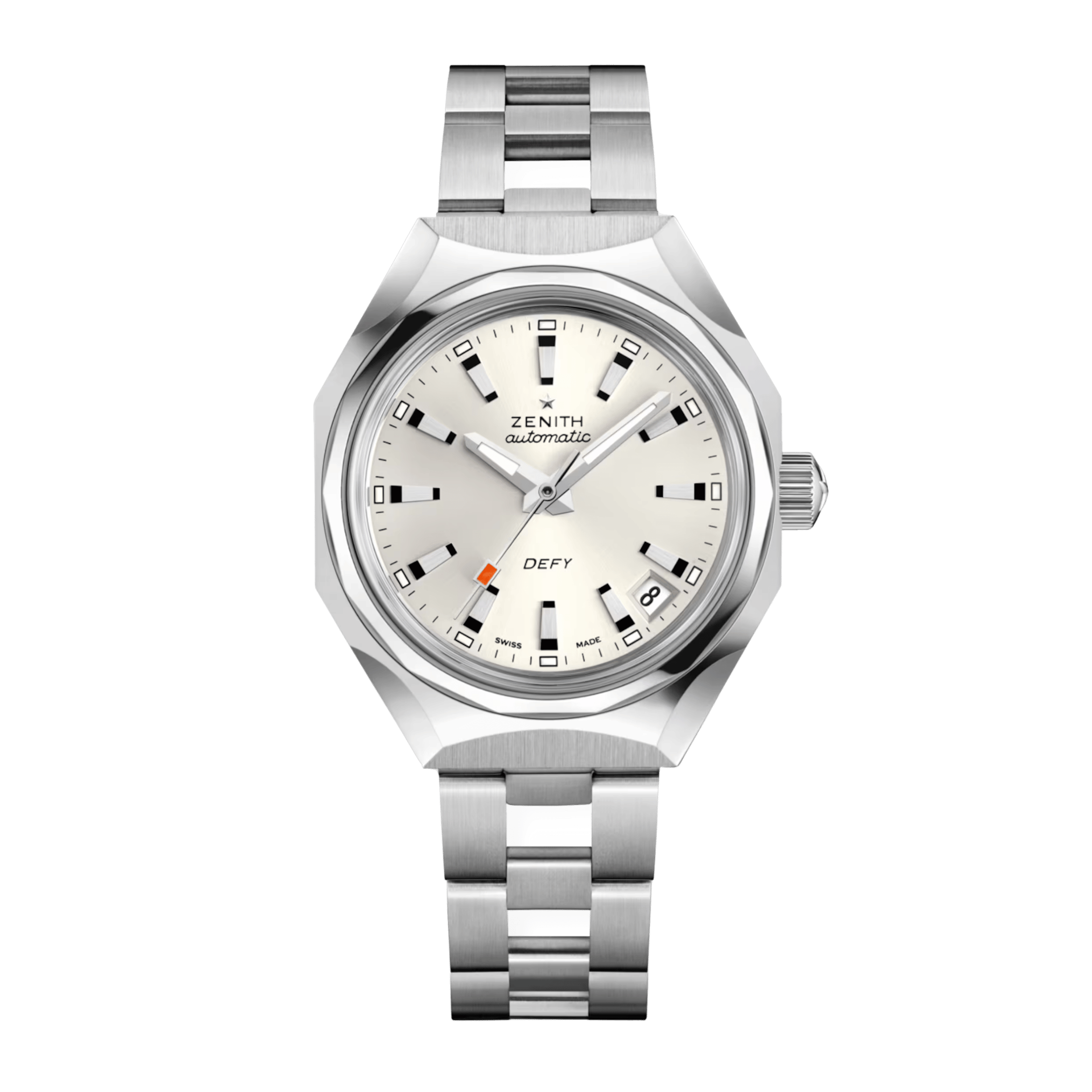 Zenith Defy Revival A3643 automatic silver dial steel bracelet 37 mm