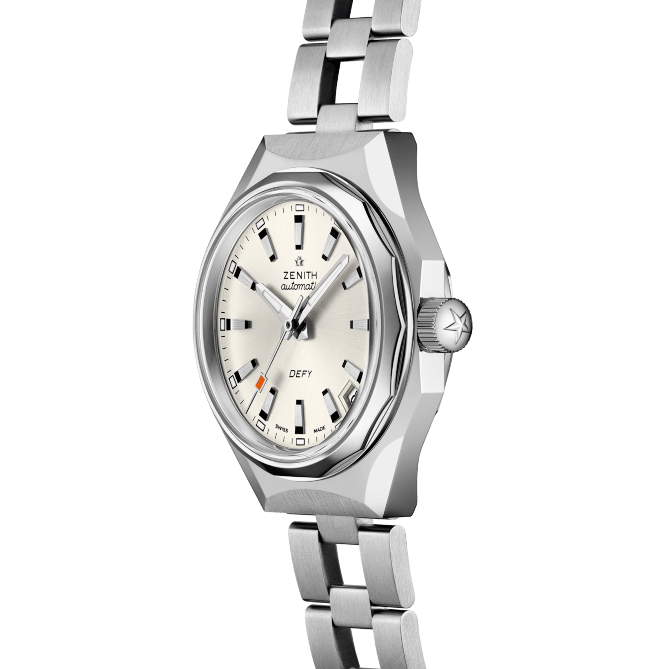 Zenith Defy Revival A3643 automatic silver dial steel bracelet 37 mm