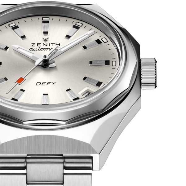 Montre Zenith Defy Revival A3643 automatique cadran argenté bracelet acier 37 mm