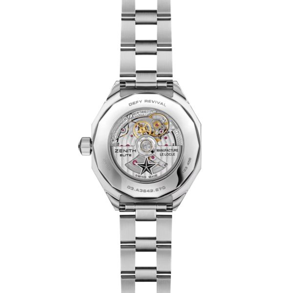 Zenith Defy Revival A3643 automatic silver dial steel bracelet 37 mm