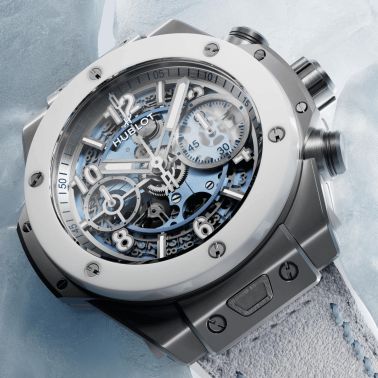 Hublot Big Bang Unico Winter Titanium Ceramic automatic skeleton dial rubber strap 42 mm