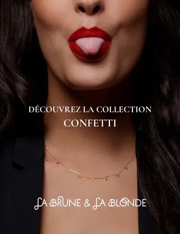 Collier la Brune et la Blonde Confetti Rainbow