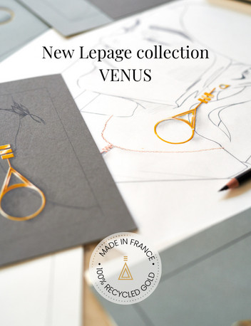 jewelry collection venus lepage recycled gold made in france