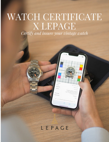 Watch certificate