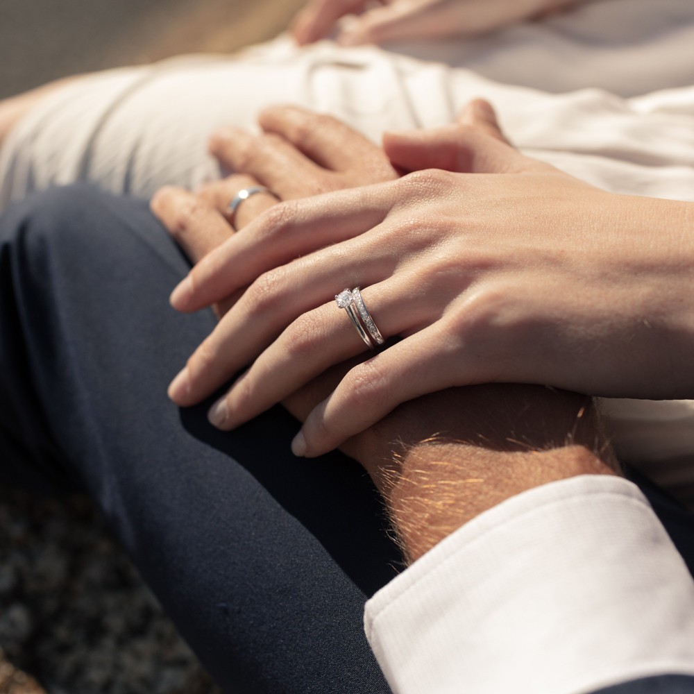 Wedding rings for men and women.