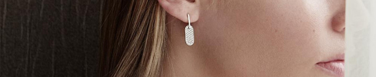 White gold earrings