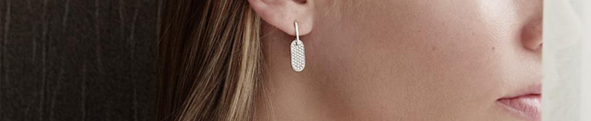 Boucles d'oreilles or blanc