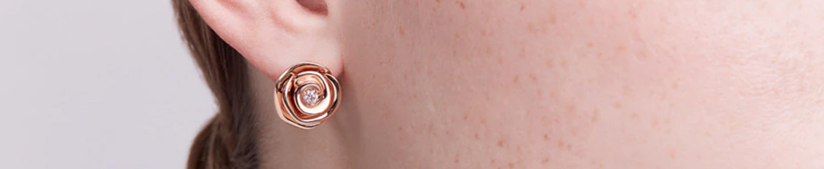 Rose gold earrings