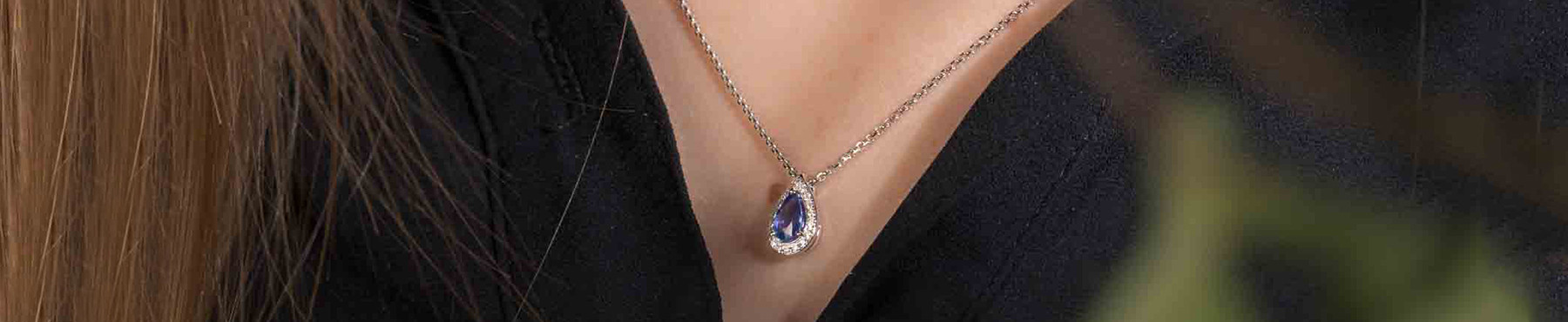 Women's gemstone necklaces